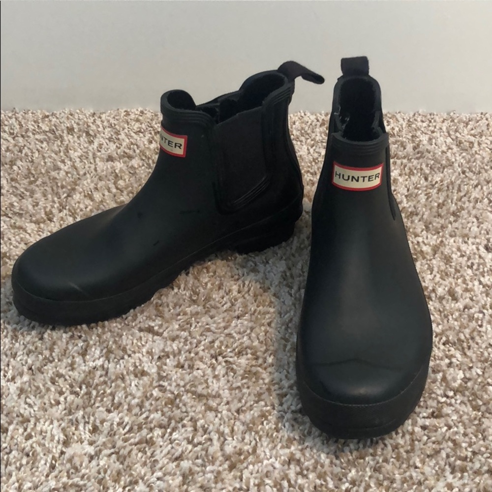 Hunter Black Chelsea Boots US 8